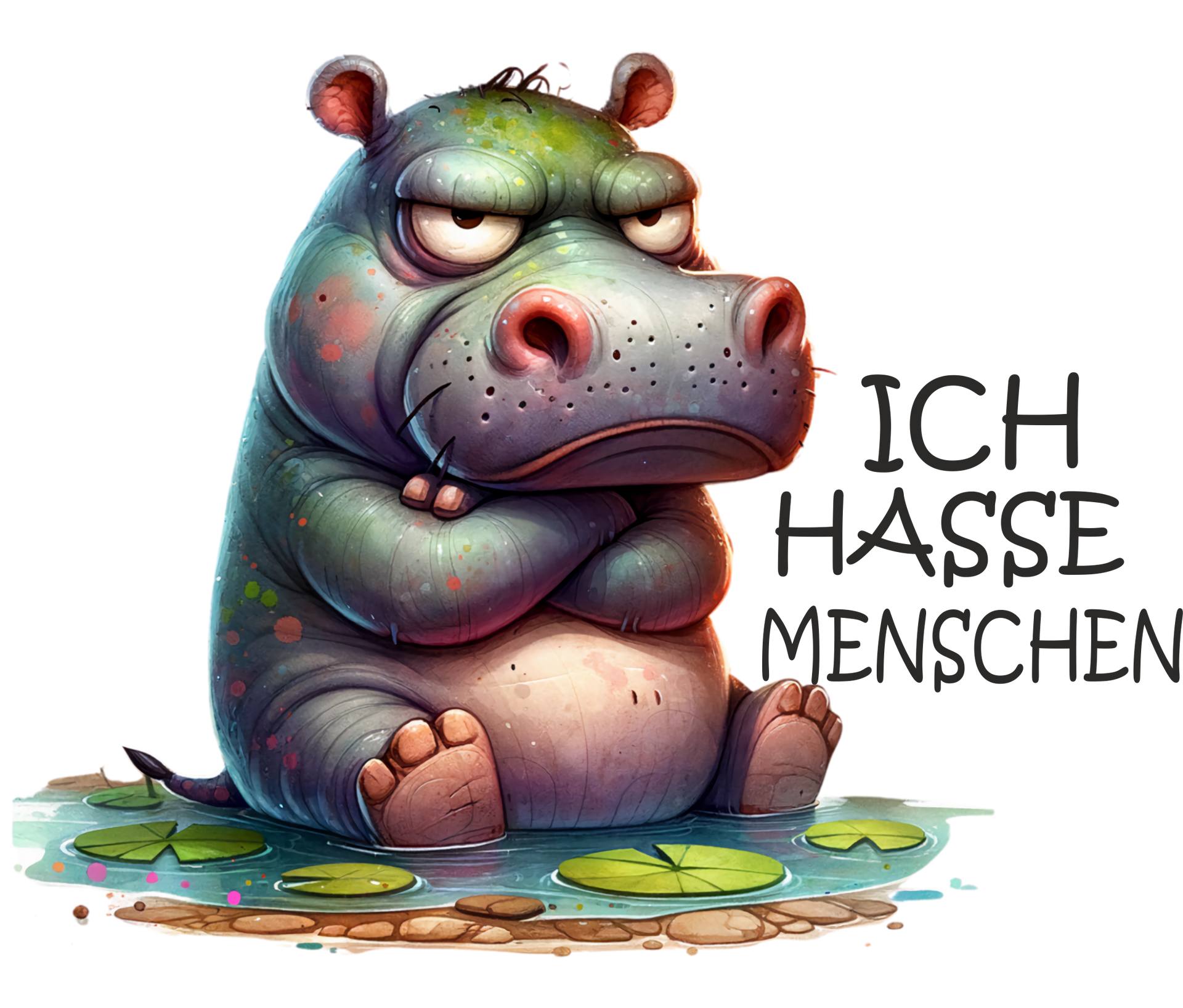 Cute Animal - Ich hasse Menschen - MAGIC WOW Kaffeetasse Teetasse 11 Motive 6 Farben