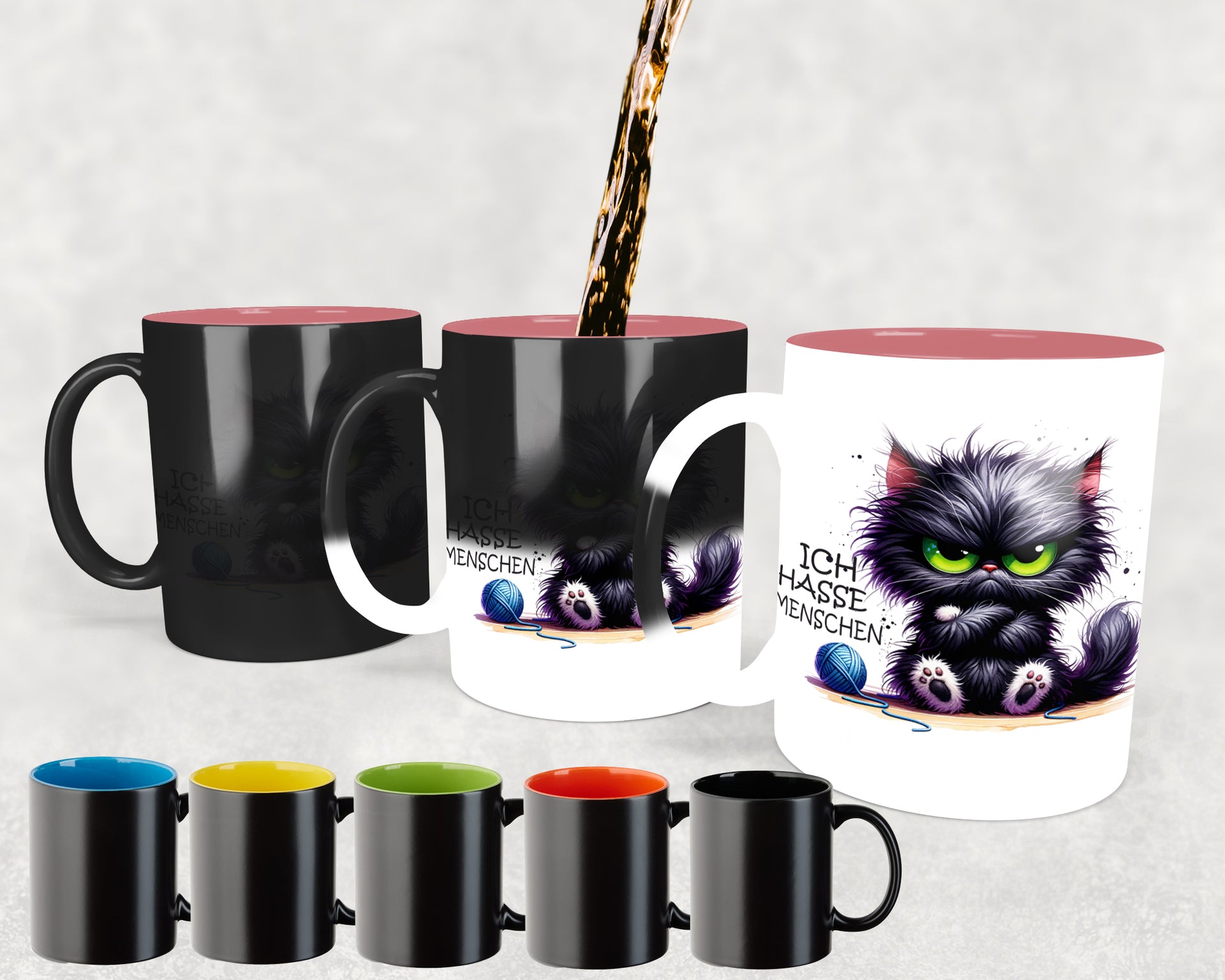 Cute Animal Katze Mia- Ich hasse Menschen - MAGIC WOW Kaffeetasse Teetasse