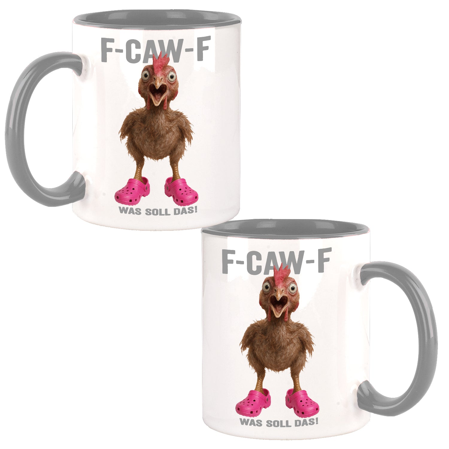 F-caw-F - Was soll das! Chicken Pink Shoes Funny Design Büro Kaffee Teetasse