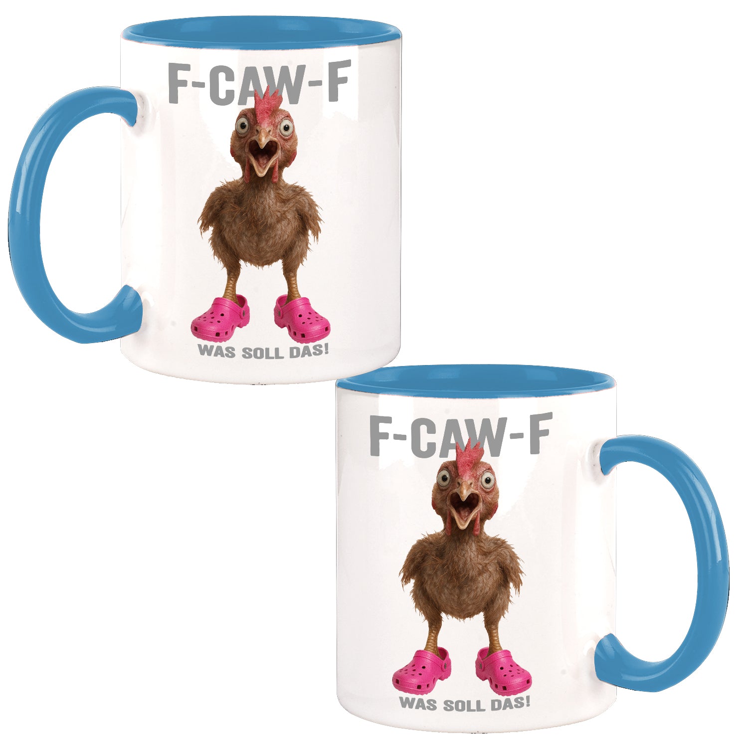F-caw-F - Was soll das! Chicken Pink Shoes Funny Design Büro Kaffee Teetasse
