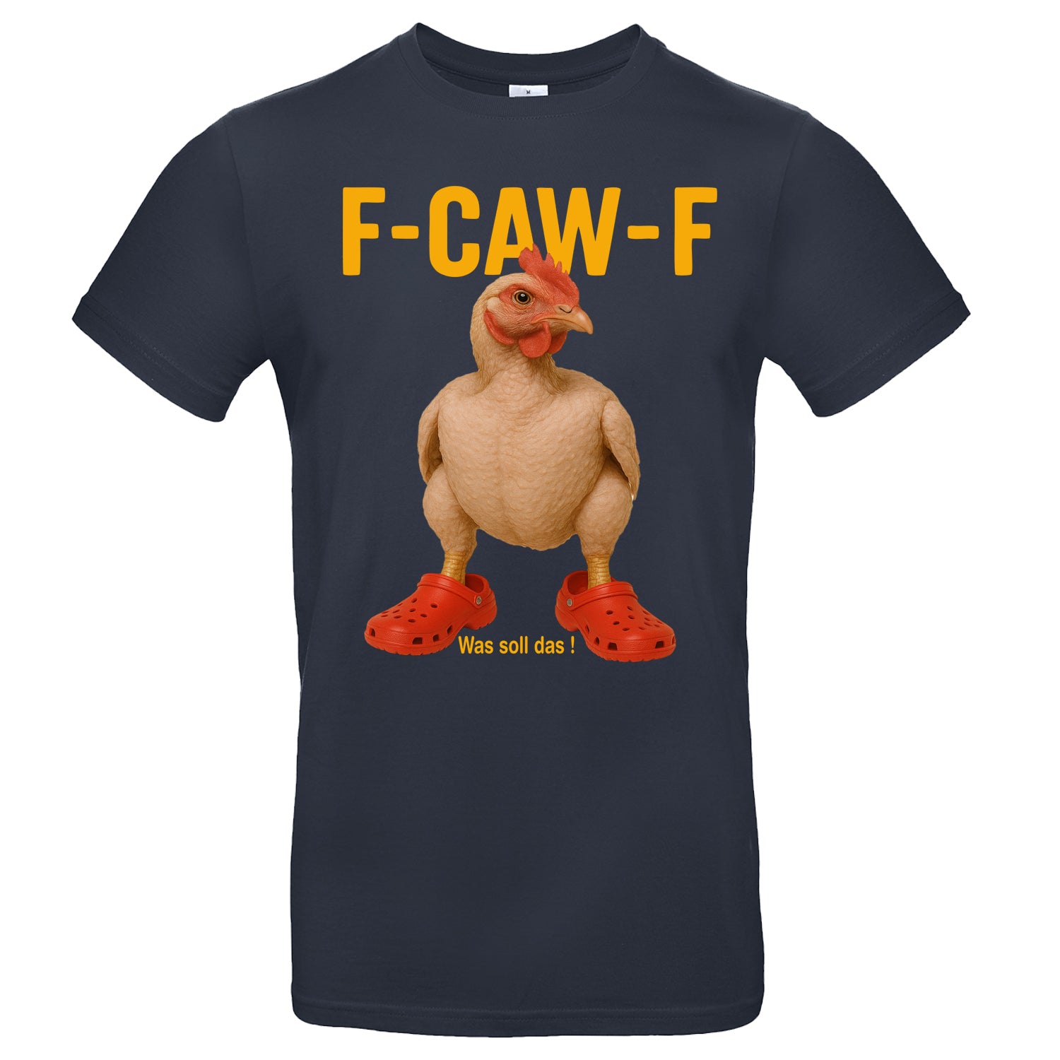 F-CAW-F Was soll das ! Naked Chicken and Red Shoes Funny Shirt Unisex Premium T-Shirt