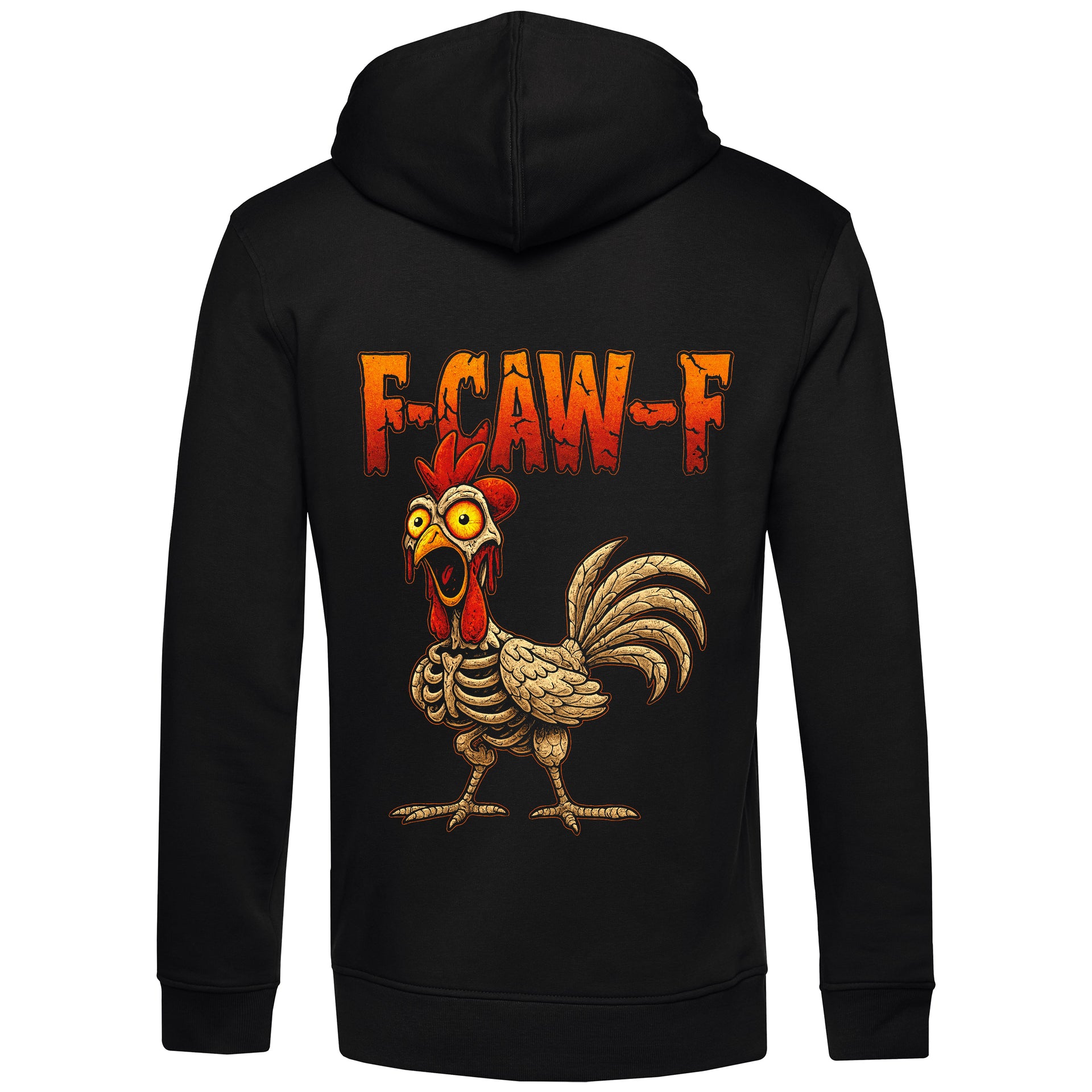 F-CAW-F Halloween Skelett Edition Funny Chicken / Huhn Unisex Premium Hoodie