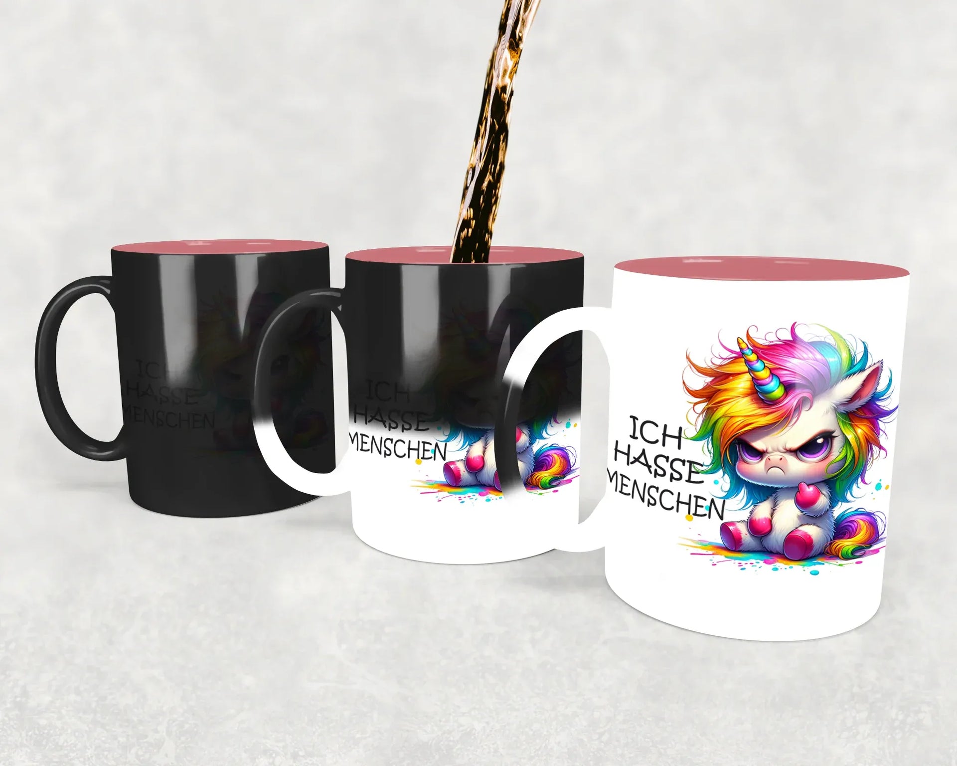 Cute Animal Einhorn Emmy - Ich hasse Menschen - MAGIC WOW Kaffeetasse Teetasse