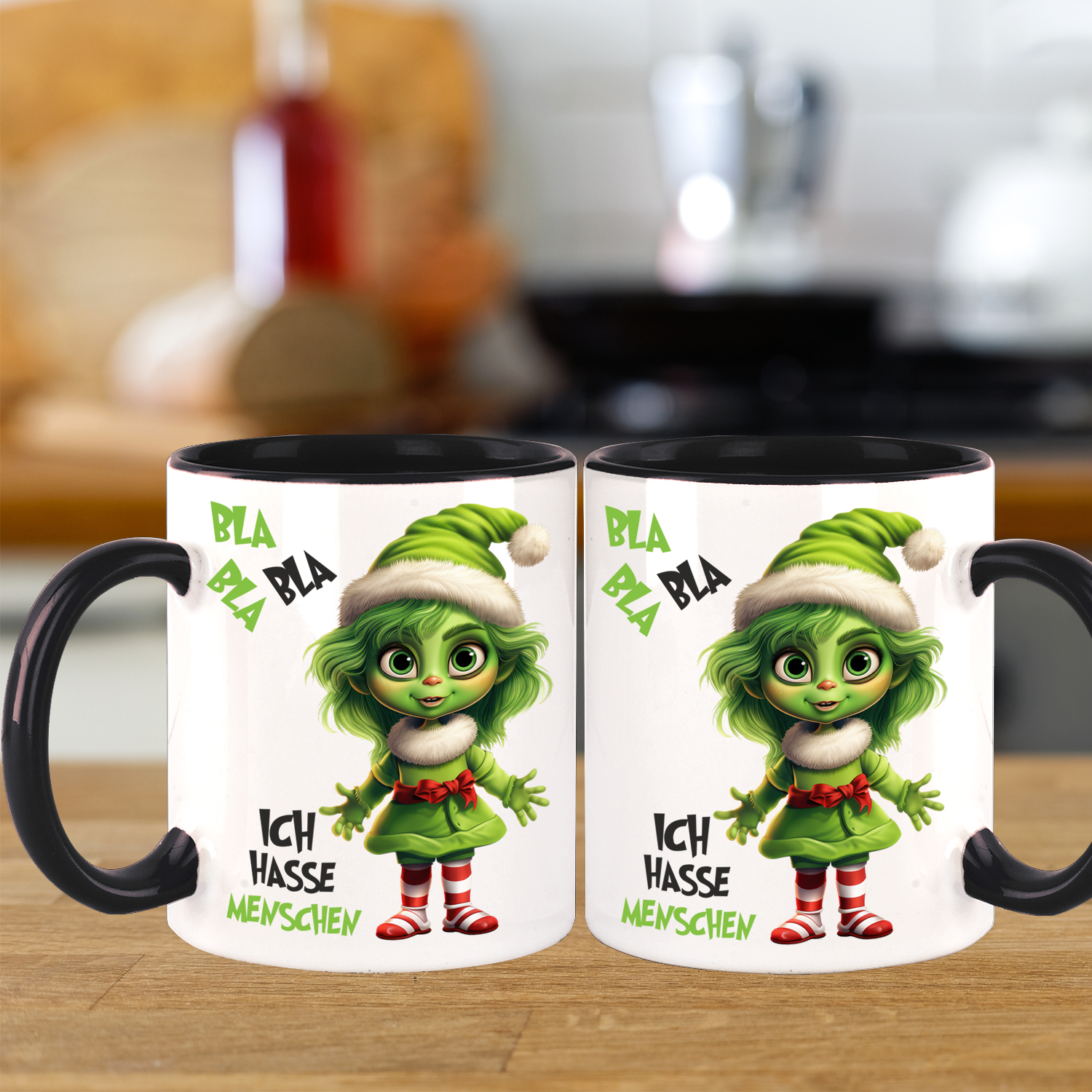 Frl. Green - Bla Bla Bla - Ich hasse Menschen - Kaffeetasse Teetasse