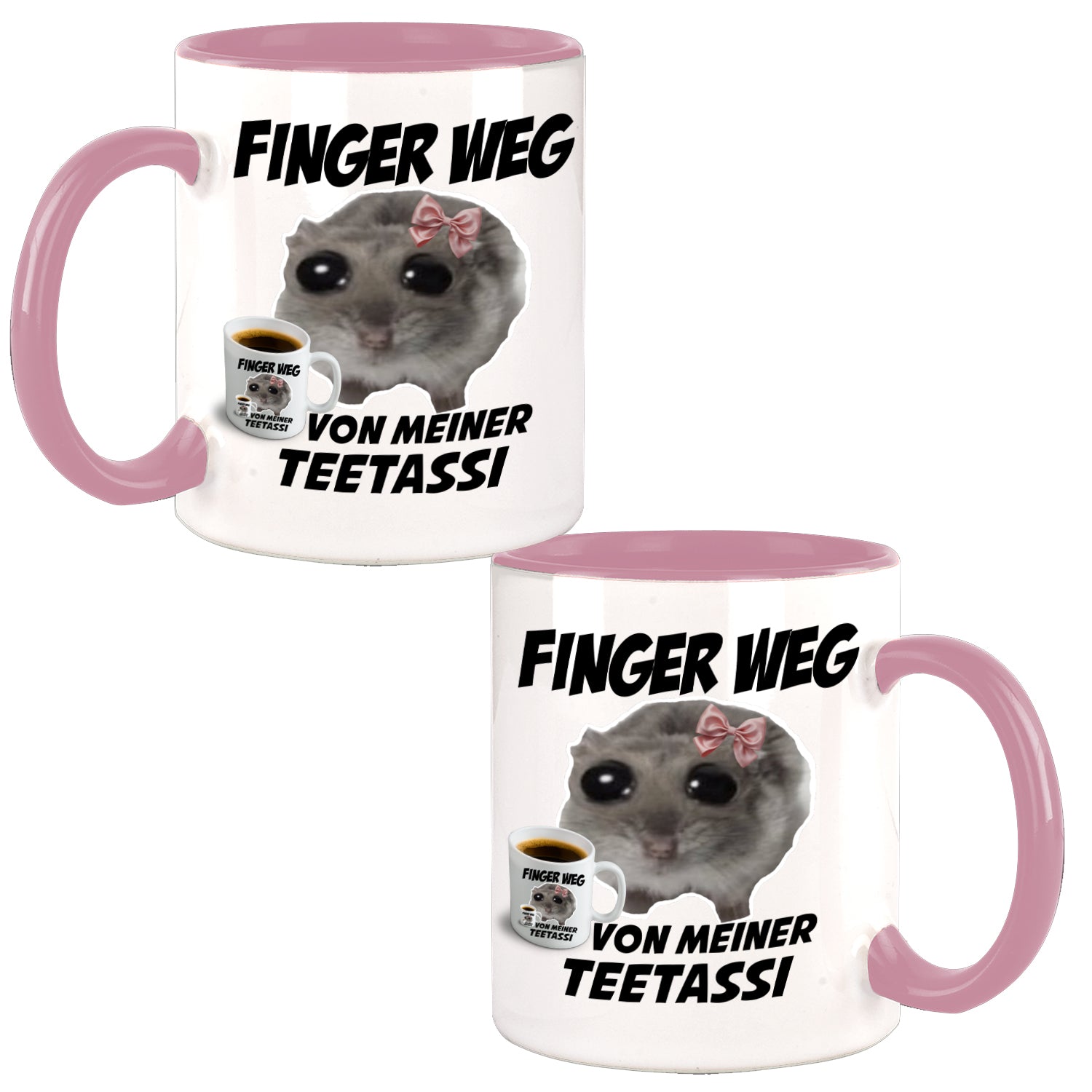 Finger weg von meiner Teetassi Hamster Meme Teebecher