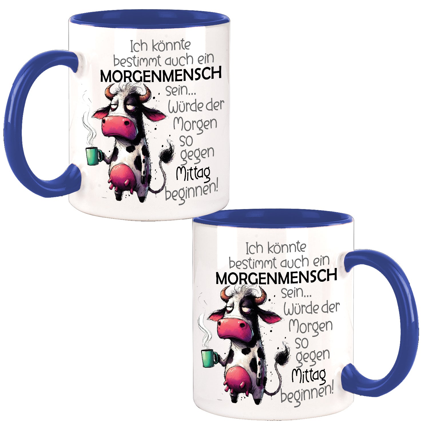 Morgenmensch Kuh Elfriede Design Büro Kaffee Teetasse