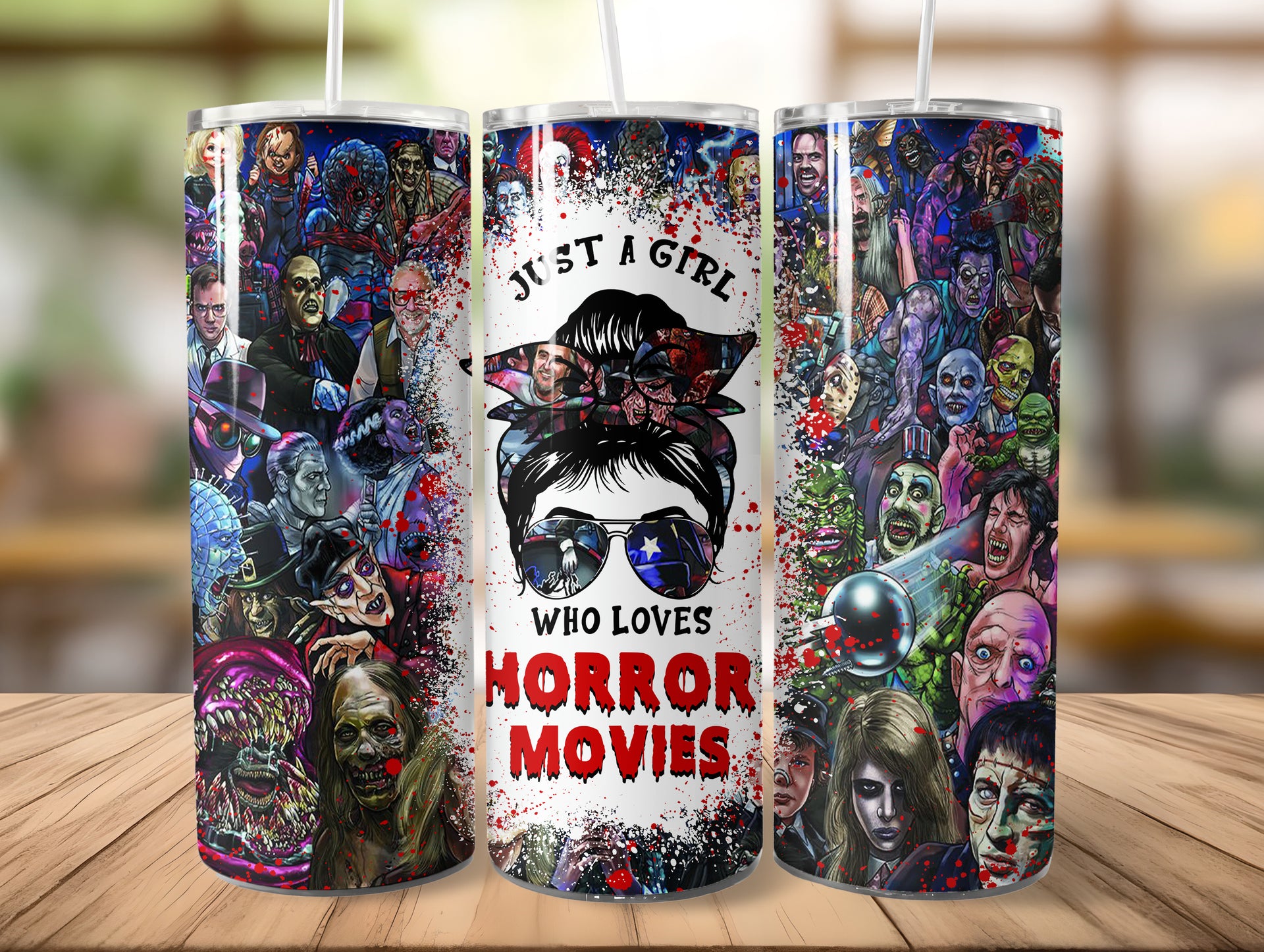 Halloween Horror Mom Tumbler Edelstahl Trinkflasche