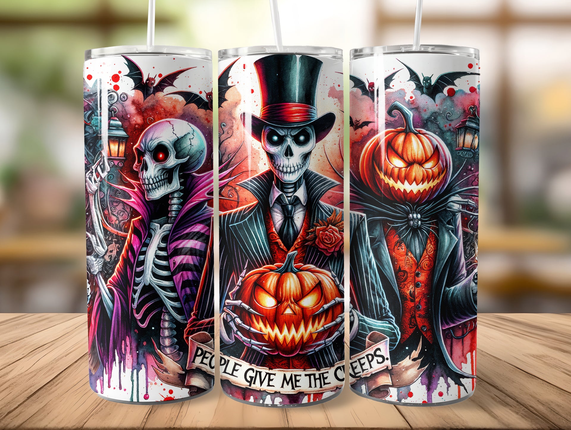 Halloween Spooky Tumbler Edelstahl Trinkflasche