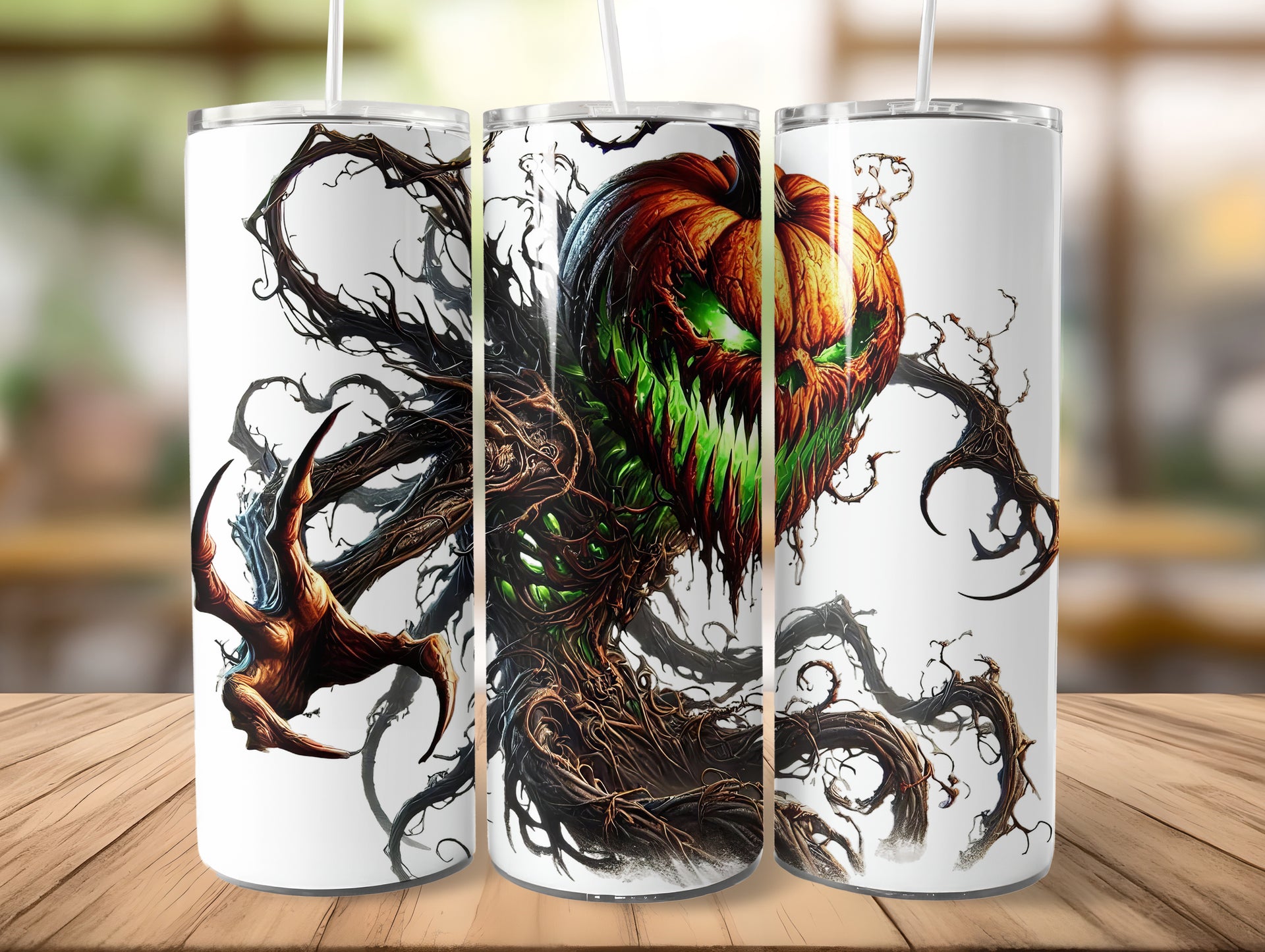 Halloween Shocking Green Pumkin Tumbler Edelstahl Trinkflasche