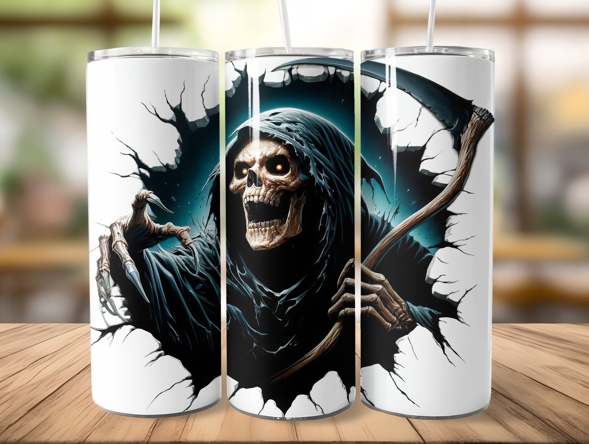 Halloween Reaper One Tumbler Edelstahl Trinkflasche