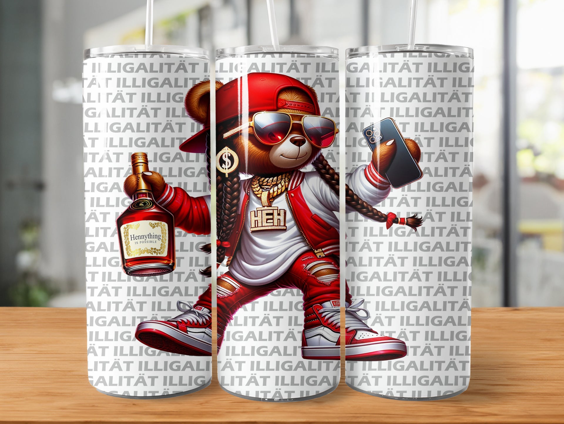 Rasta Female Party Bear Illigalität Tumbler XXL