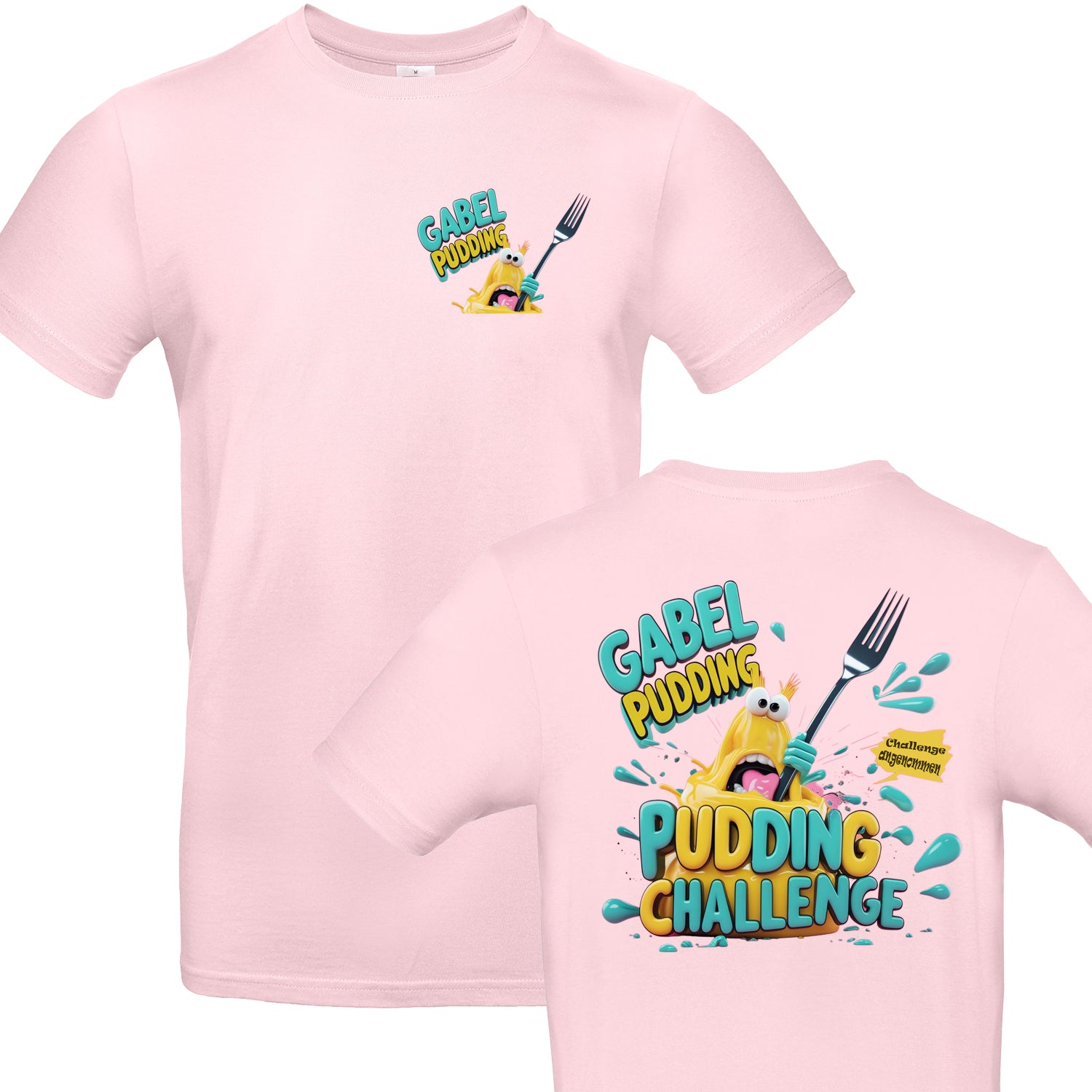 Funnywords® Pudding Gabel Challenge Pudding Monster Shirt Unisex Premium T-Shirt