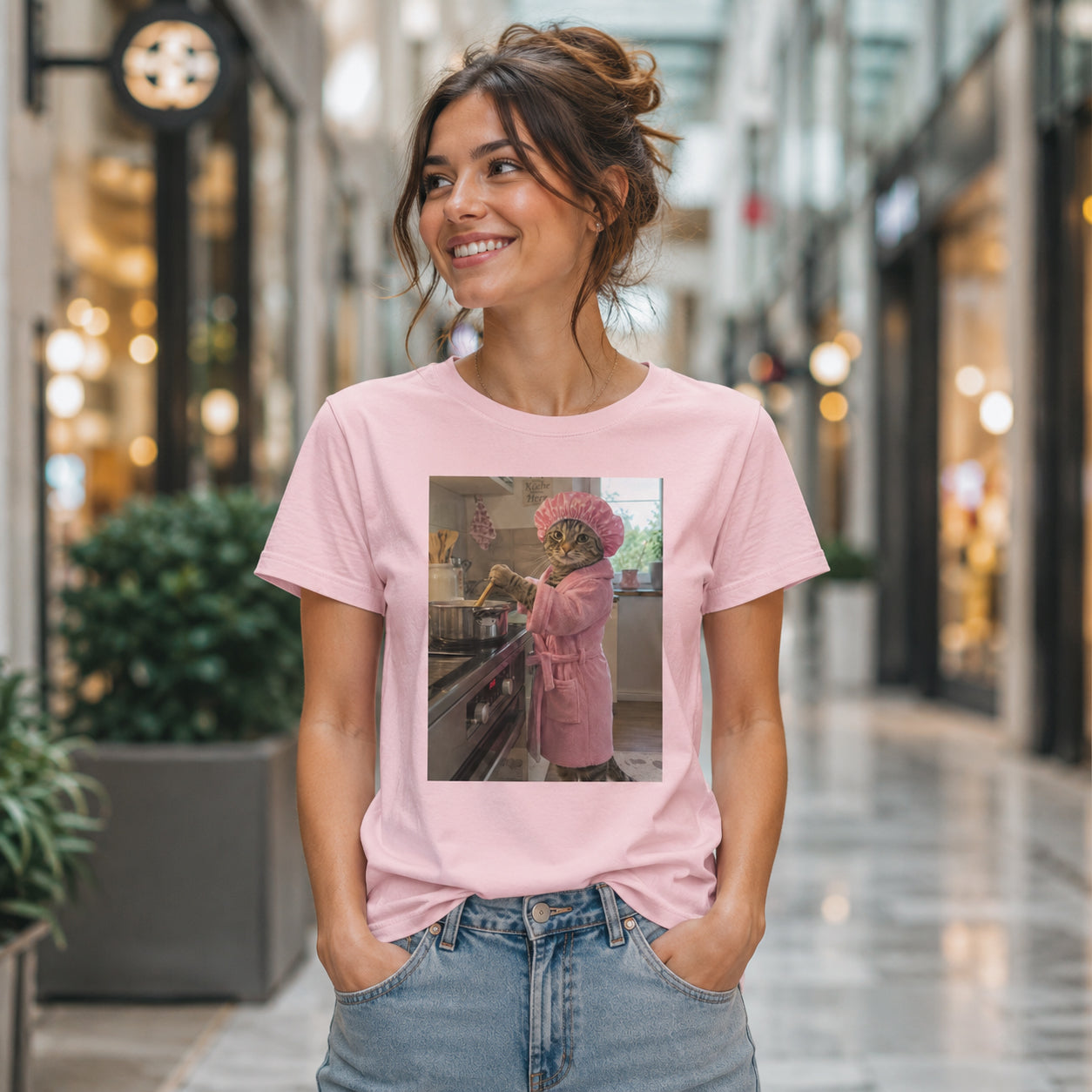 Kitchen coocking cat – Streetstyle Katzen Shirt Unisex Premium T-Shirt