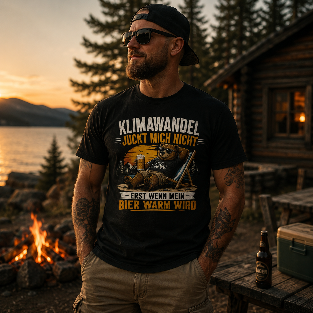 KLIMAWANDEL JUCKT MICH NICHT – Bier T-Shirt für Männer | Lustiges Fun Shirt