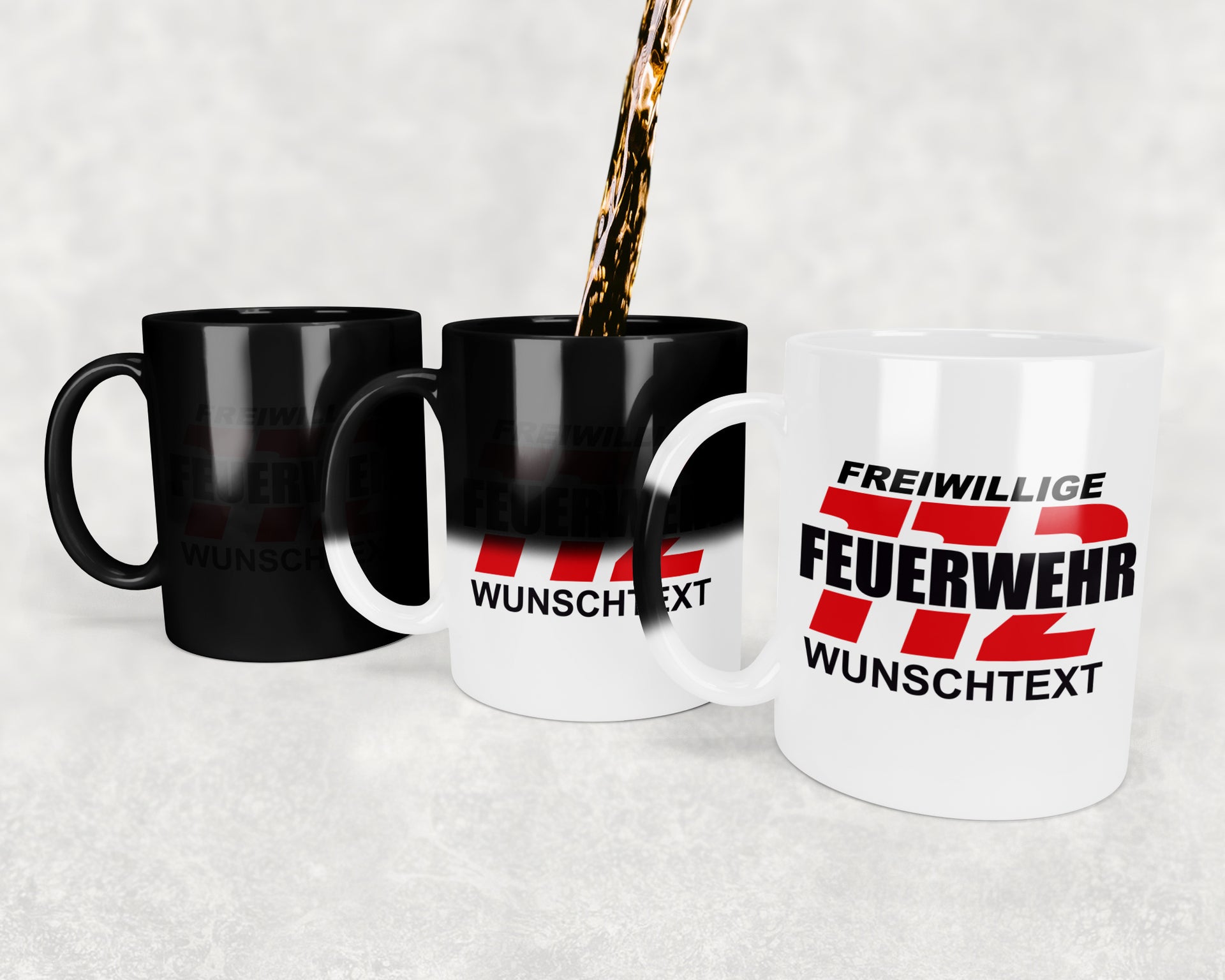 Feuerwehr Tasse MAGIC FW2502 inkl. Wunschtext Kinder / Jugend / Freiwillige / Berufs