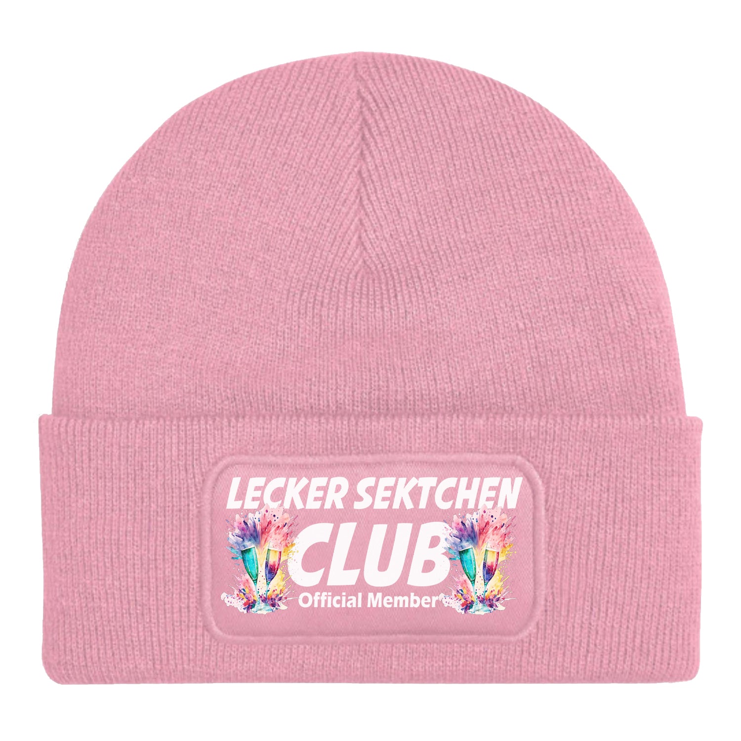 Lecker Sektchen Club Beanie – Lustige Wintermütze für echte Mitglieder