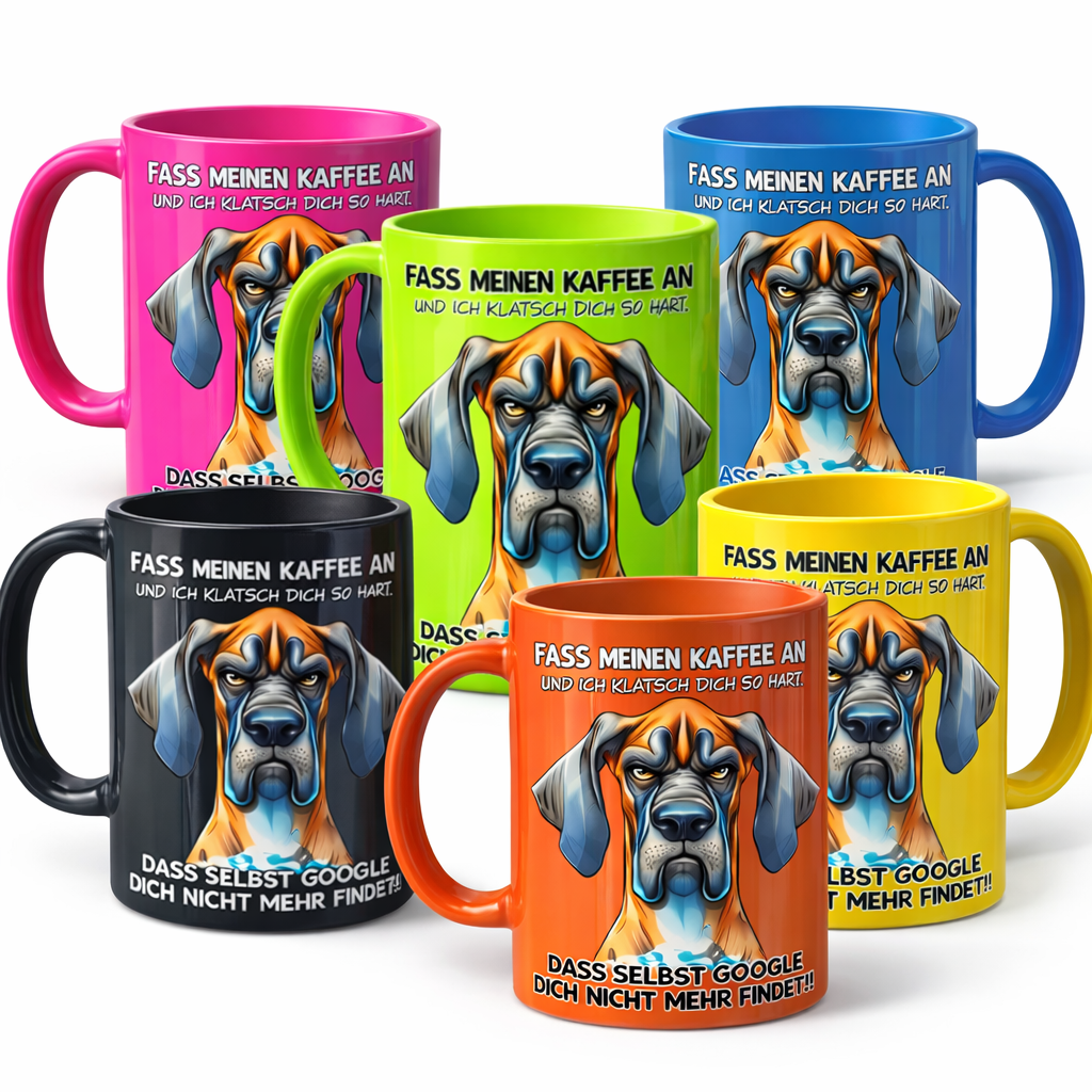 Fass den Kaffee an und ... lustiger Kaffeebecher in vielen Farben #26-1200