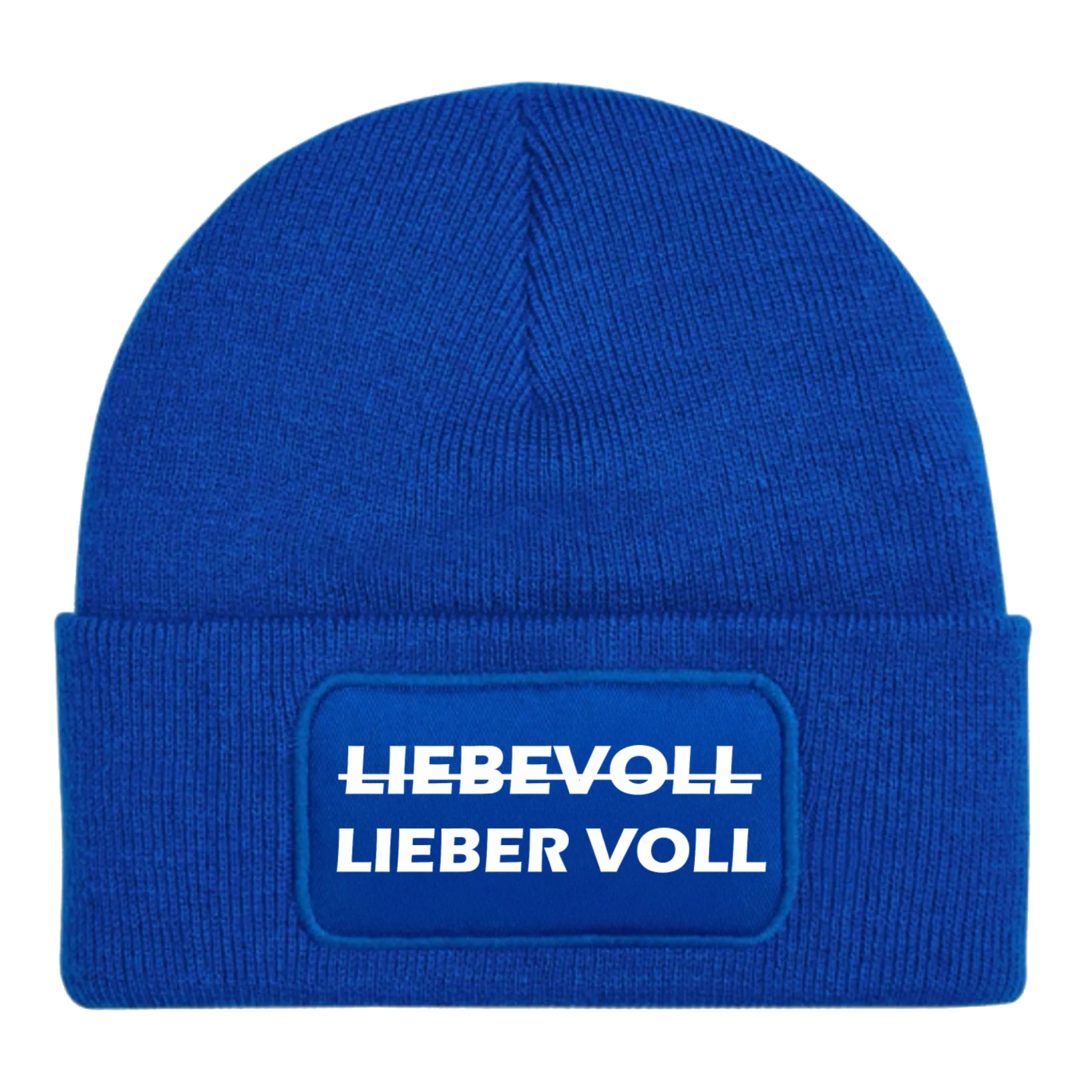 beanie-royalblau