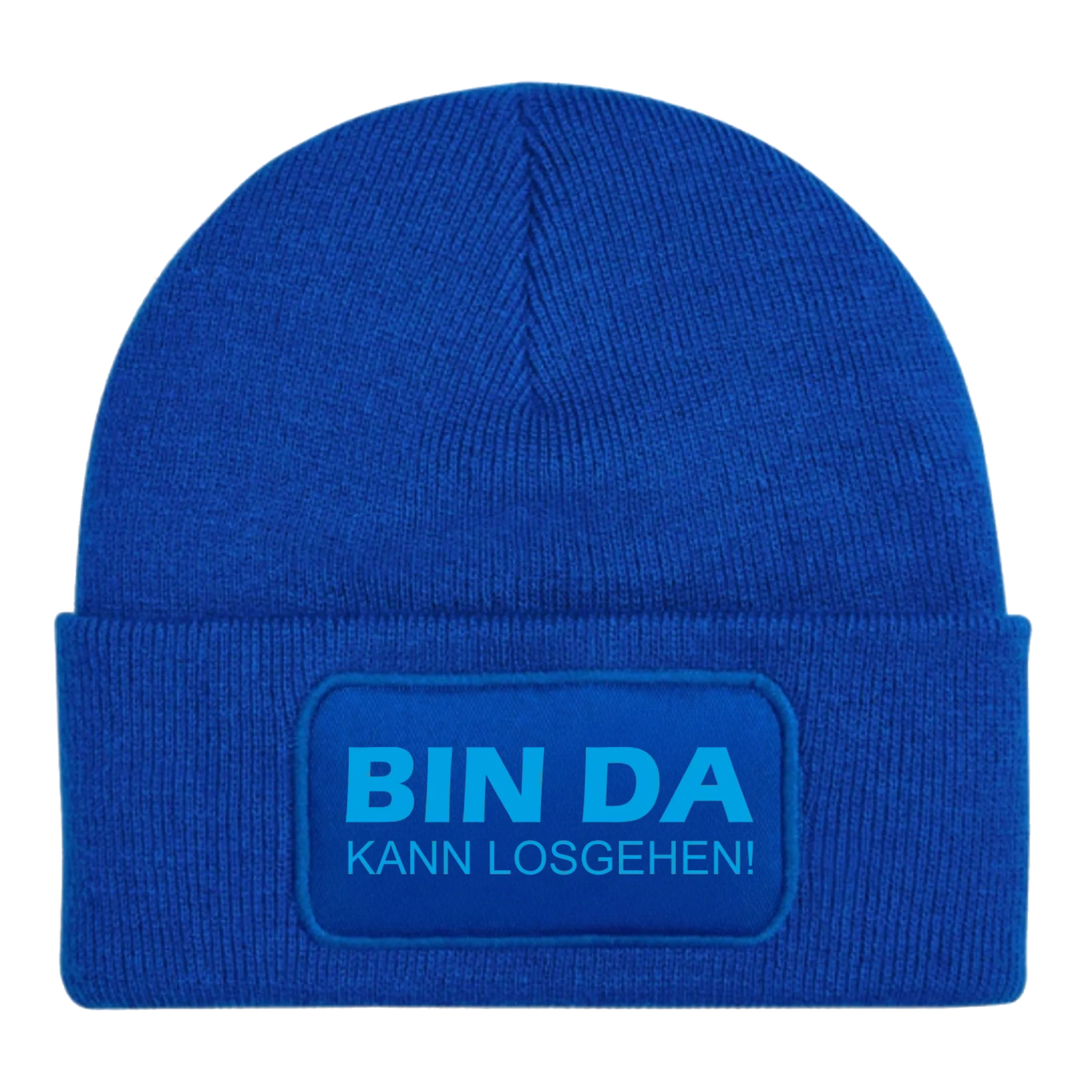 beanie-royalblau