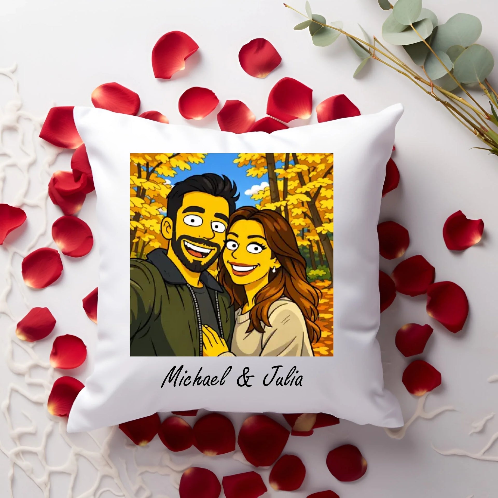 Valentines Day Pillow Mockup White 2