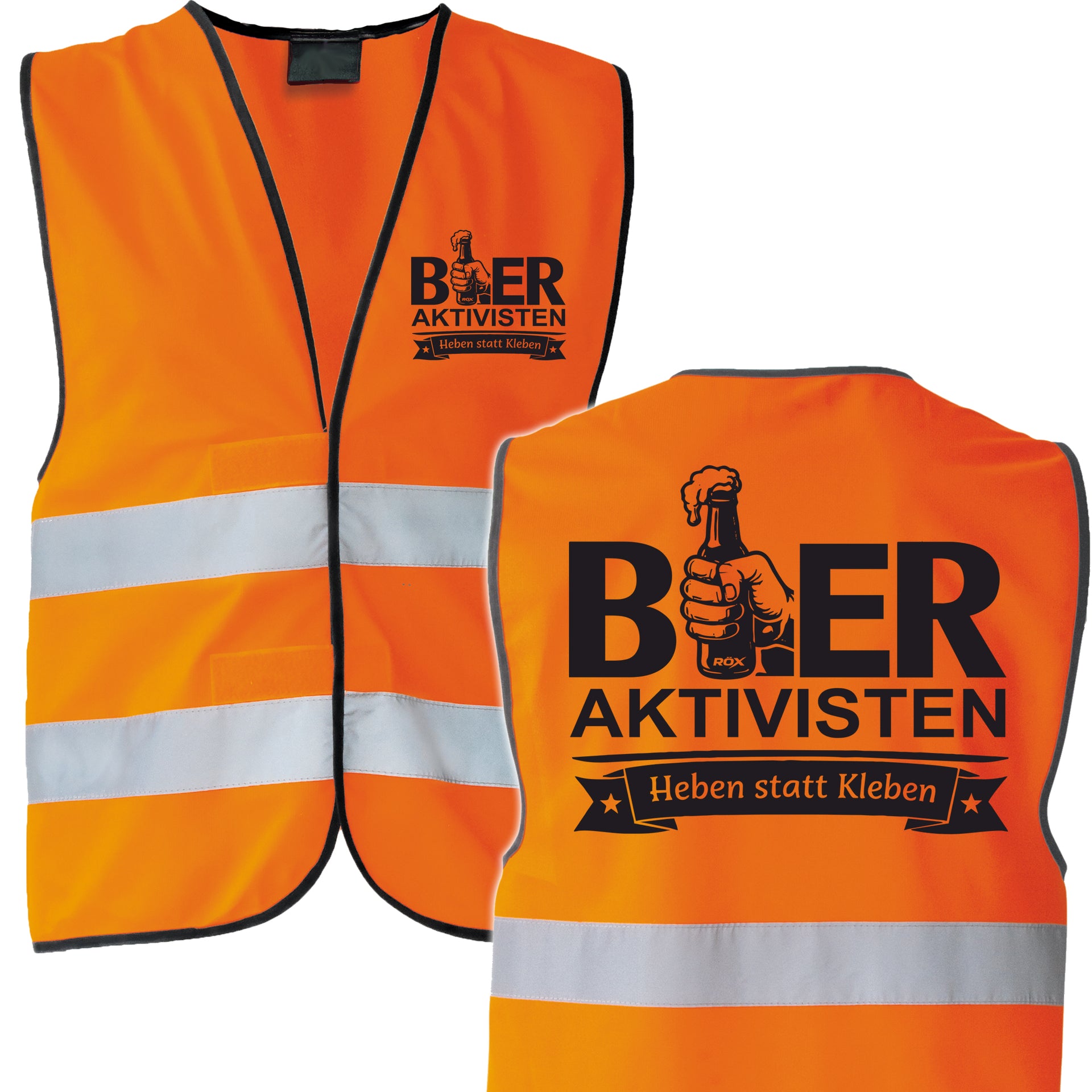Bieraktivisten - Heben statt Kleben, Bier Aktivisten Sicherheitsweste JGA Karneval Männertag