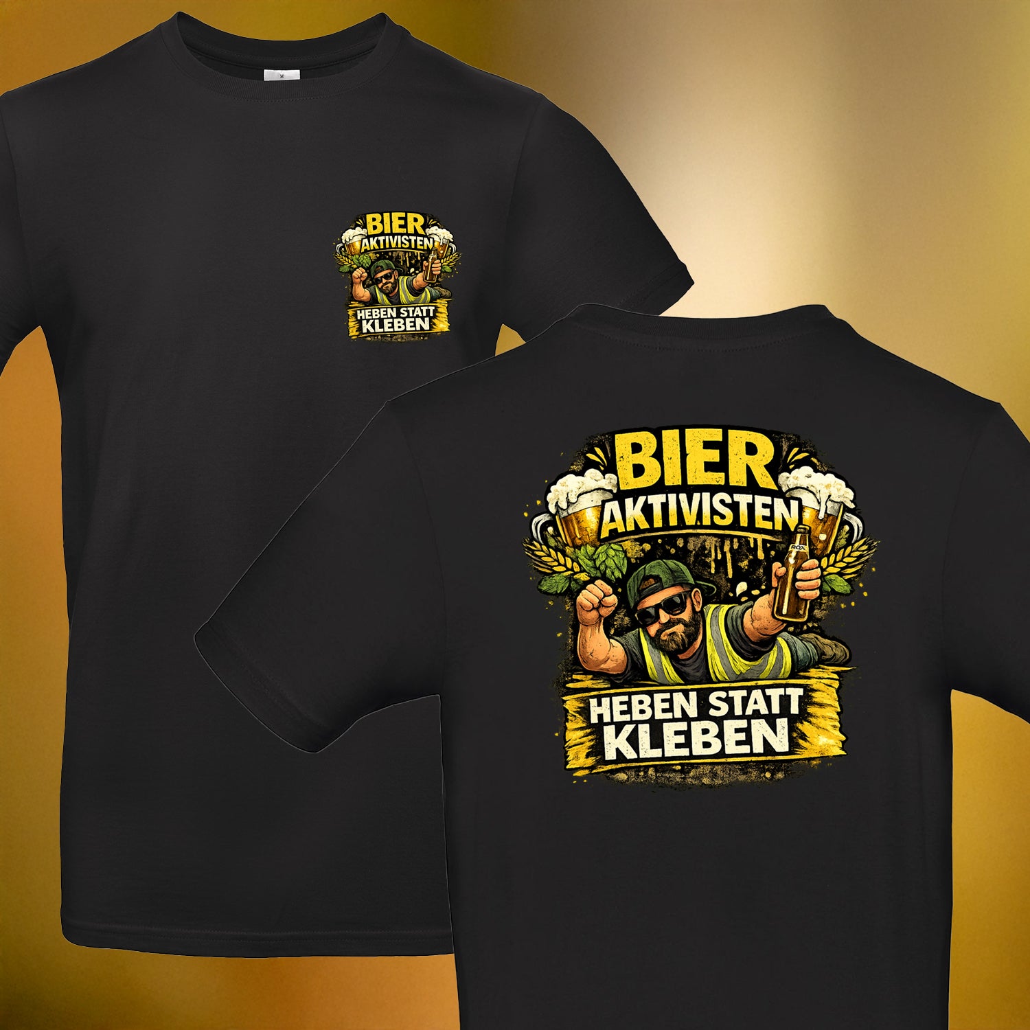 Bieraktivisten Heben statt Kleben PARTY EDITION JGA / Vatertag T-Shirt
