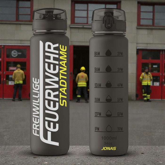 Sporttrinkflasche FW9125 FEUERWEHR –  1000ml  inkl. Wunschnamen
