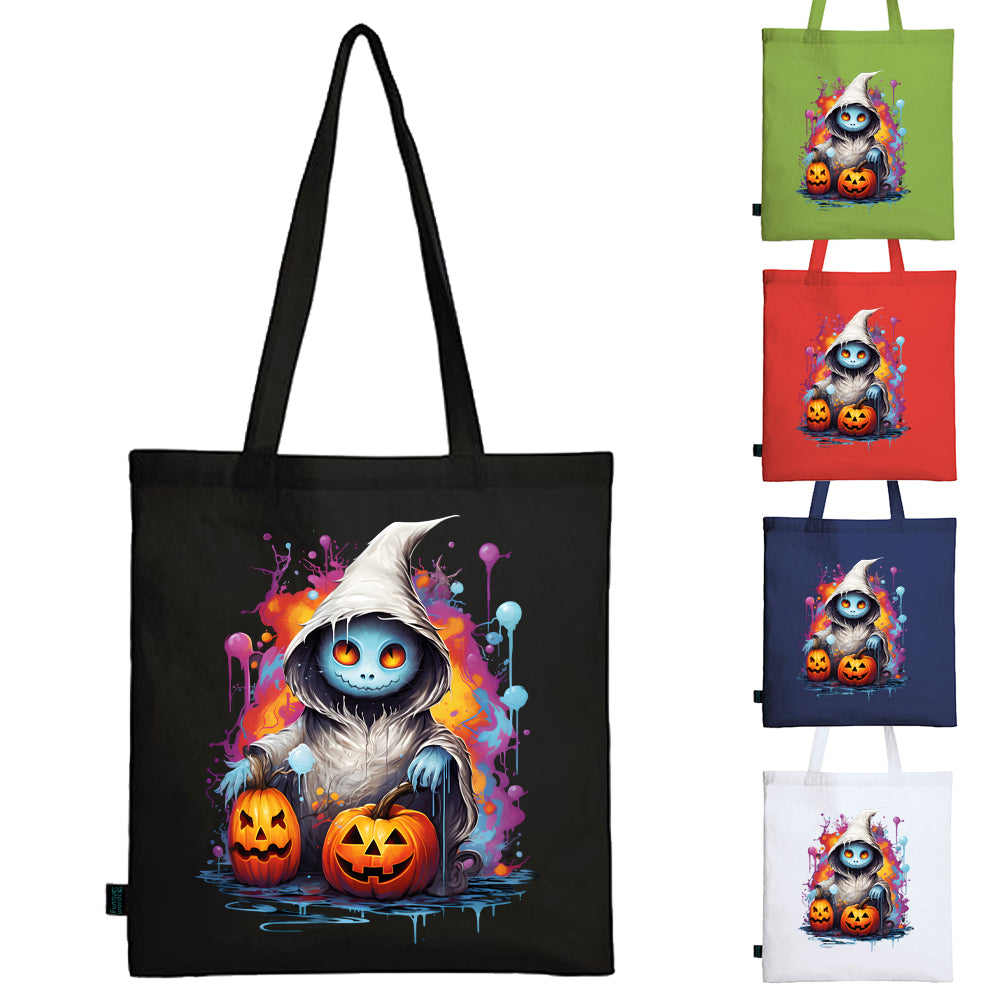 Halloween Sammelbeutel Tragetasche "GHOSTIE" - Baumwolltragetasche