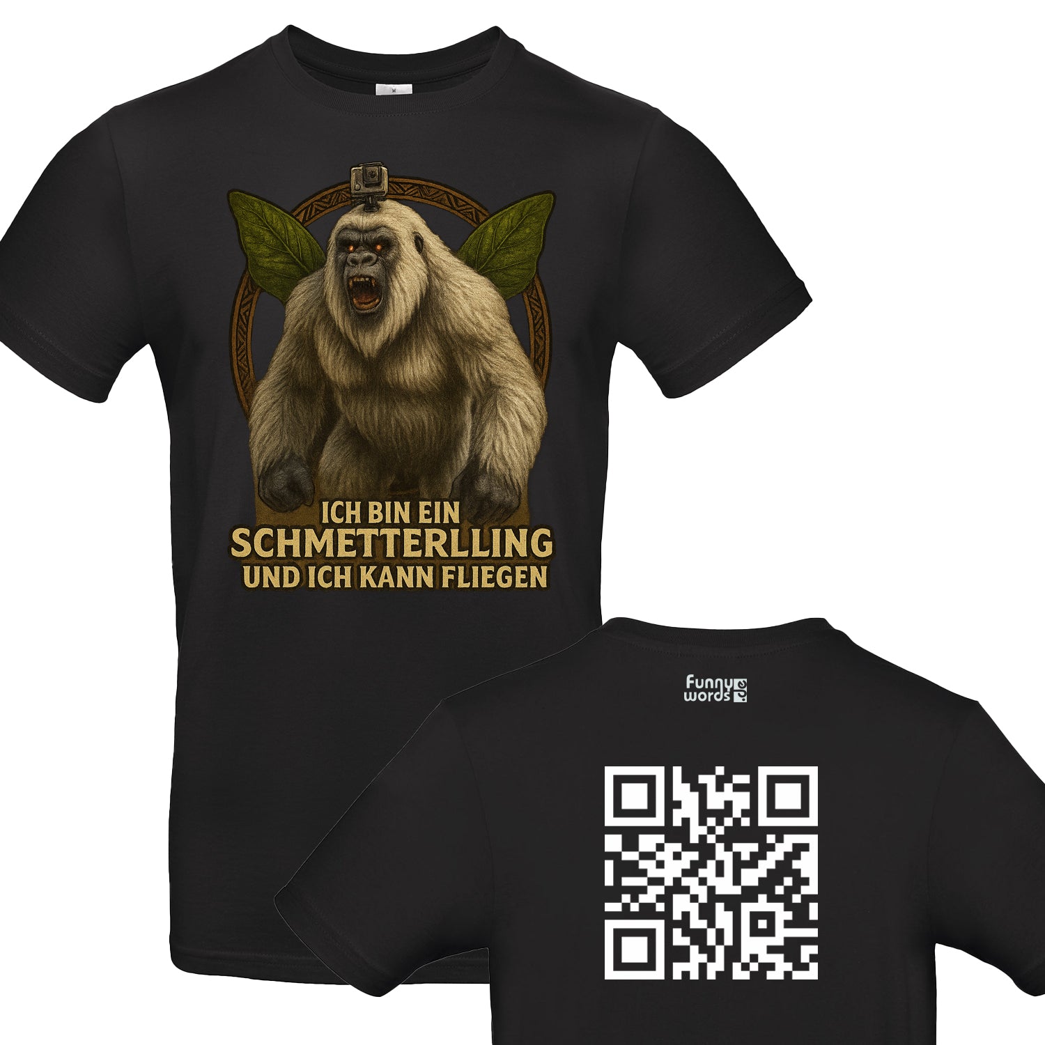 Ich bin ein Schmetterling - und ich kann fliegen - BigFoot - Yeti Viral KI Shirt - Unisex Shirt S-5XL