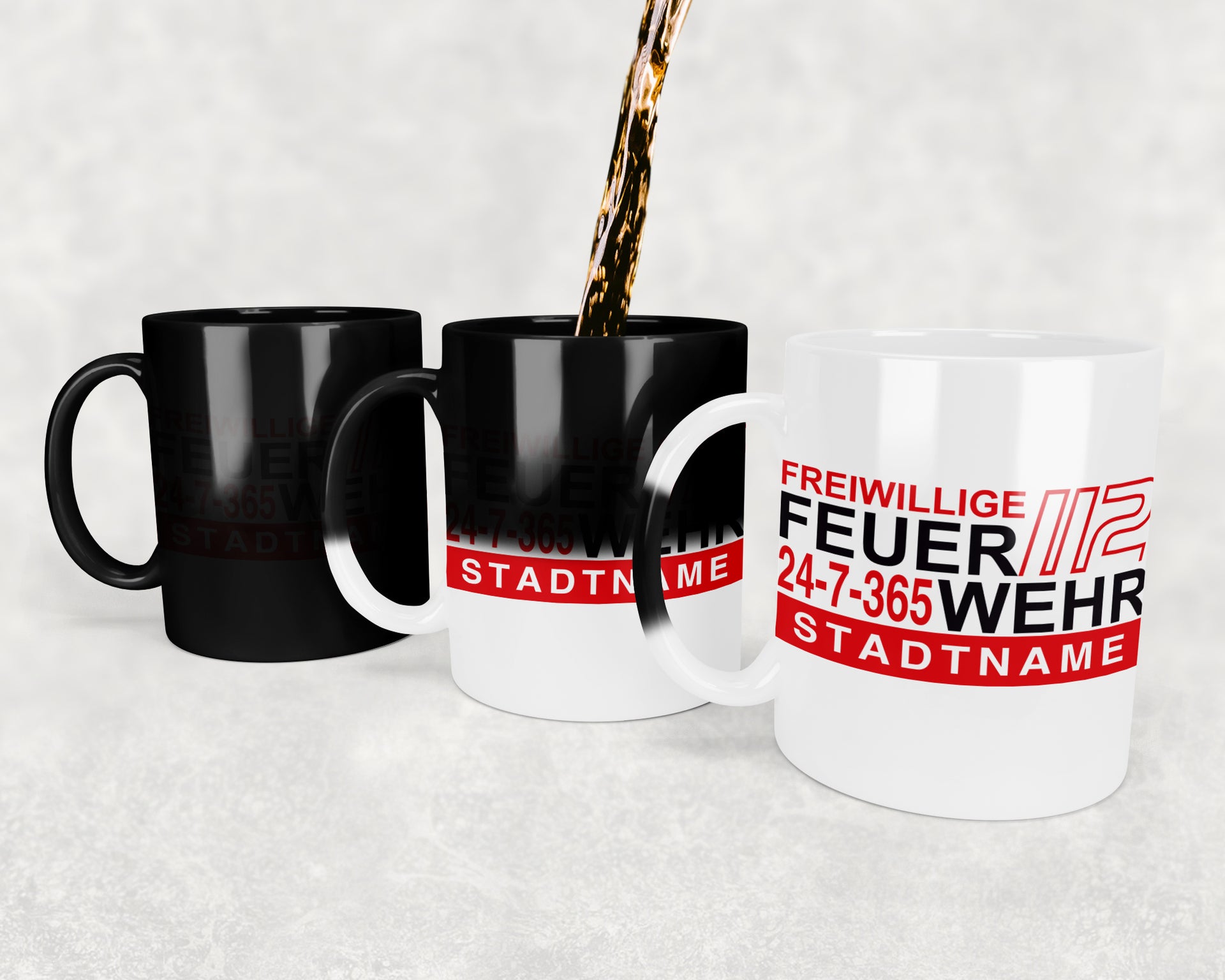 Feuerwehr Tasse MAGIC FW2110 inkl. Wunschtext Kinder / Jugend / Freiwillige / Berufs