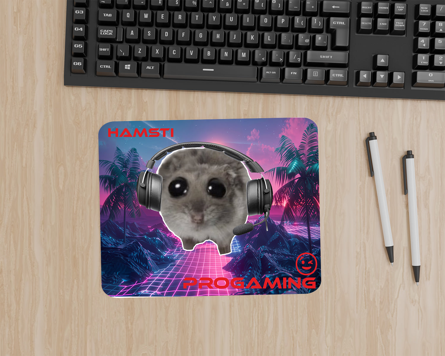 Hamster Meme Pro Gaming Mousepad - Hamster Meme Progamer Pad