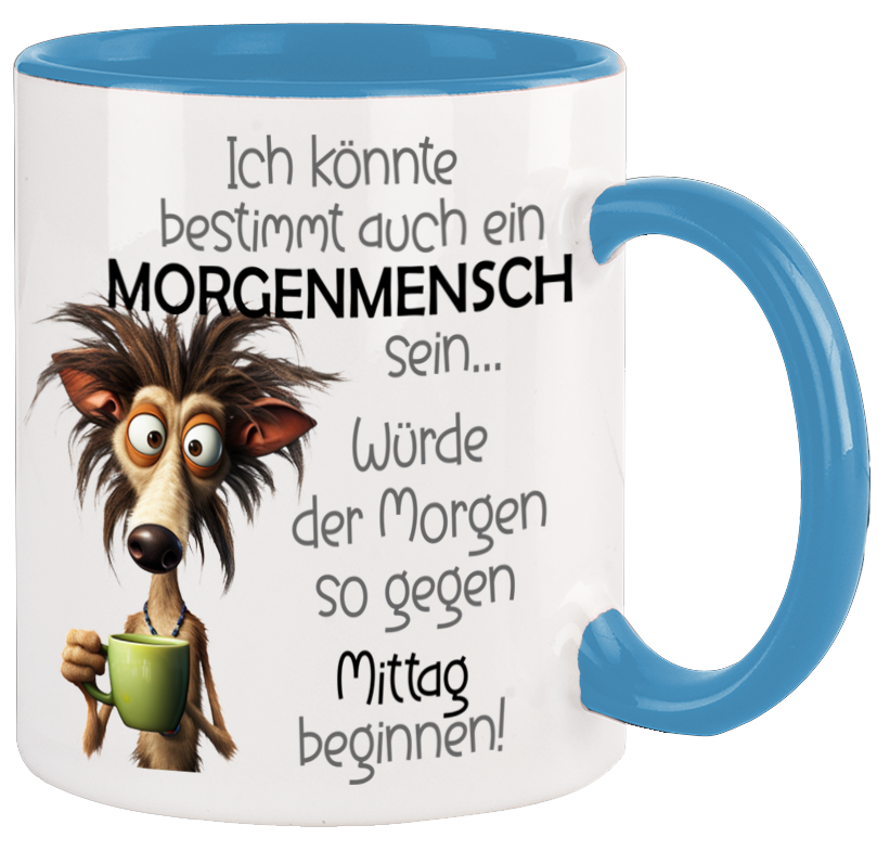 Morgenmensch lustige Spruch Tasse mit lustigen Design Kaffeetasse Teetasse