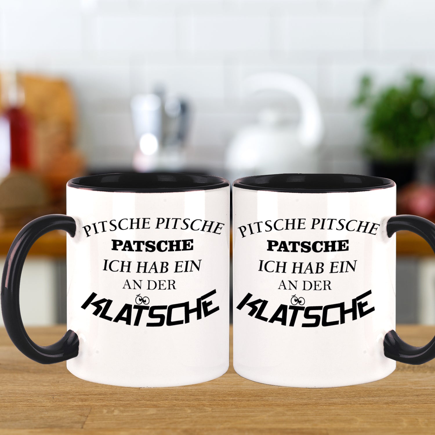 FUNNYWORDS® Pitsche Patsche Lustiger Kaffeebecher