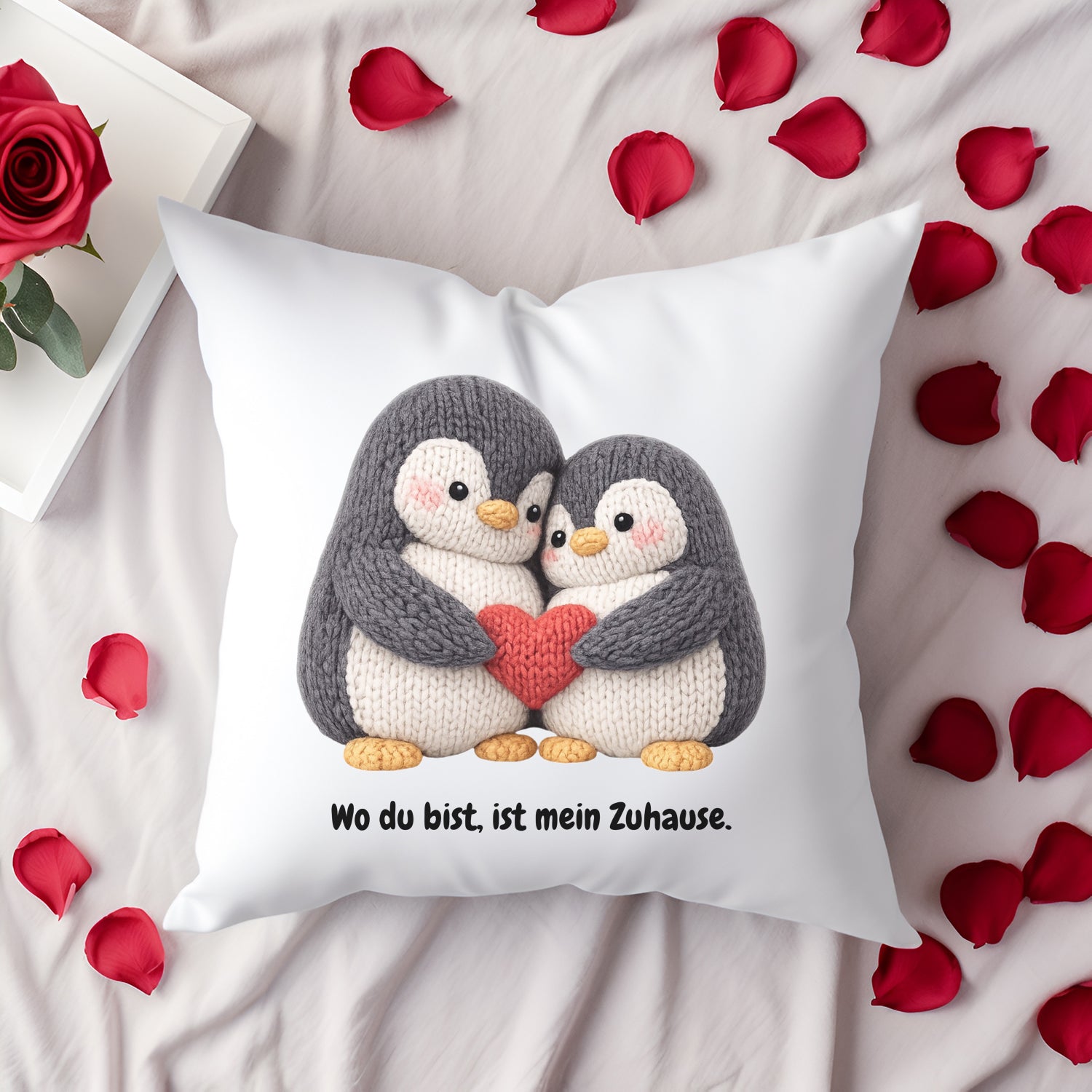 Wo Du bist ist mein Zuhause  Kissen + Tasse Partner Geschenk