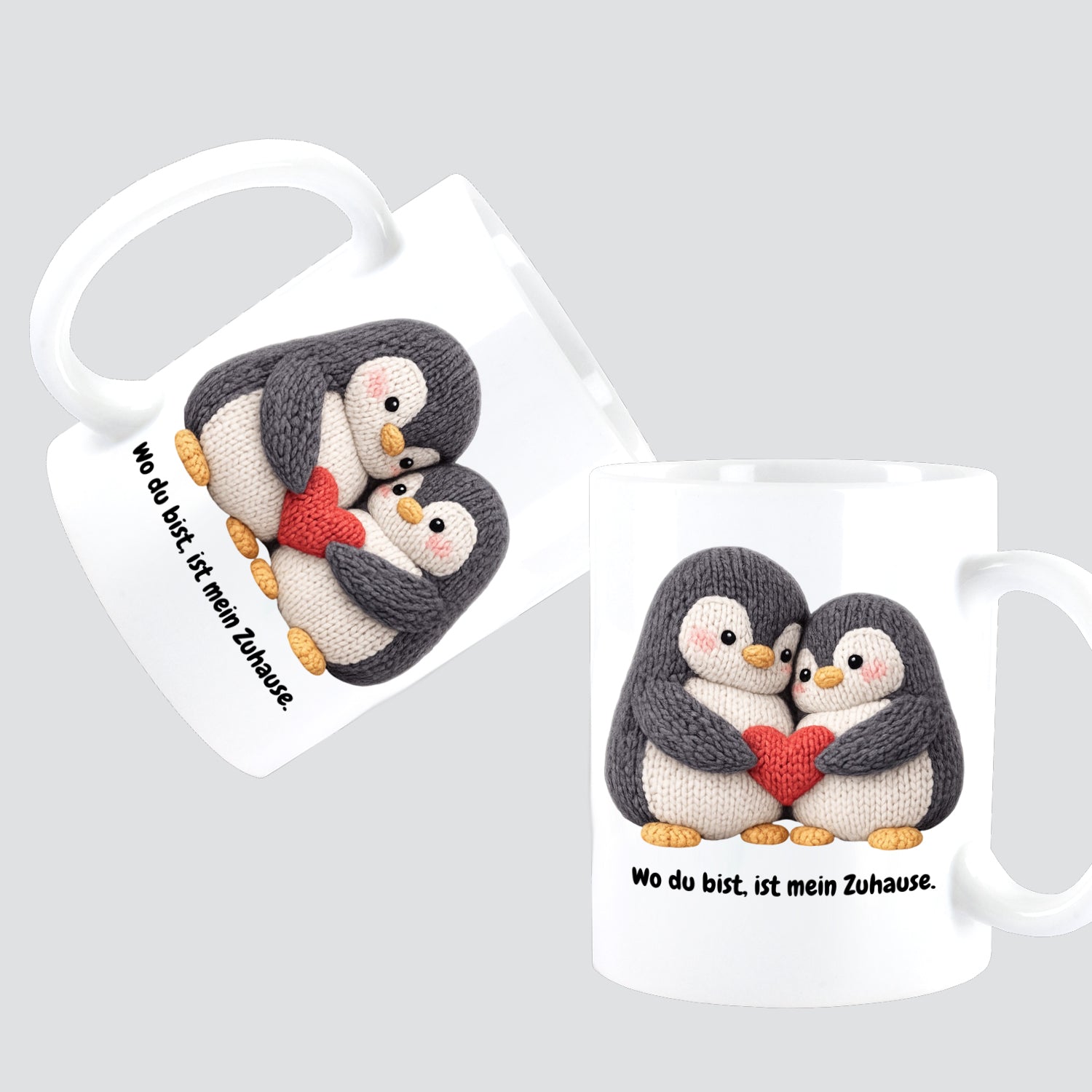 Wo Du bist ist mein Zuhause  Kissen + Tasse Partner Geschenk