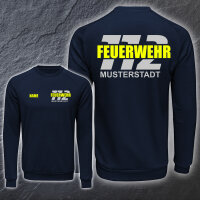 Feuerwehr Sweatshirt FW1500 Druck doppelseitig mehrfarbig...