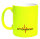 Neongelbe Rettungsdienst Kaffeetasse mit Wunschnamen Tasse