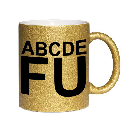 FUNNYWORDS®  abcdefu Kaffeebecher - provokat