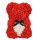 25 cm Rosen-bär Rot-weiß - Über 250 Blumen auf jedem Teddybär - Geschenke für Frauen Geschenke für Mutter, Jubiläen, Geburtstage, Brautduschen, Valentinstag, Mutter