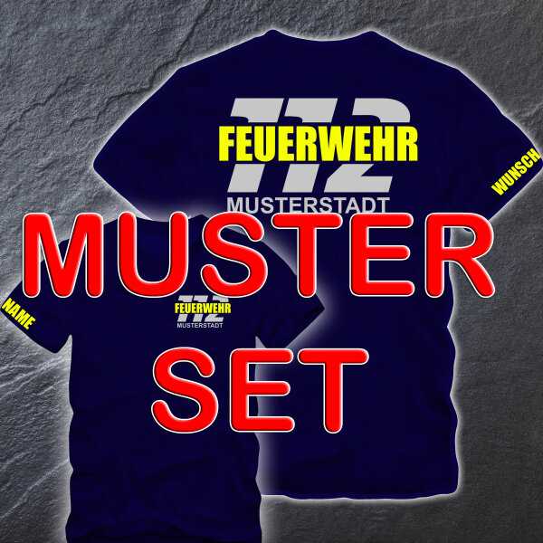 MUSTER-Set Feuerwehr T-Shirt FW1500 / FW1900 / FW1800