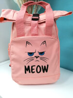 MEOW - Miau Katzen Backpack Rucksack mit leuchtenden...