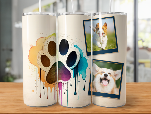 Hunde DOG Tumbler mit Ihren Bildern personalisiert - Tumbler Edelstahl Trinkflasche