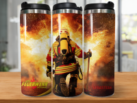 Feuerwehr "Fire" Edelstahl Trinkflasche inkl...