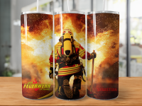 Feuerwehr "Fire" Edelstahl Trinkflasche inkl Wunschnamen