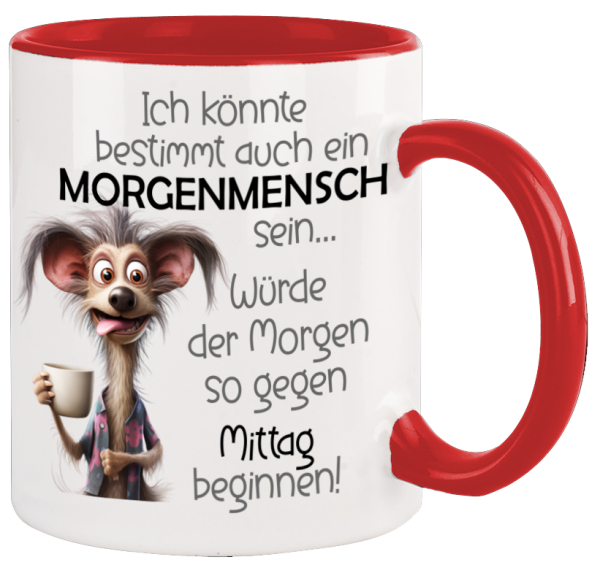 Morgenmensch lustige Spruch Tasse mit lusigen Design  Kaffeetasse Teetasse Motiv 4