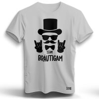Team Bräutigam Junggesellen Abschied - mit Zylinder, Sonnenbrille und Mustache T-Shirt