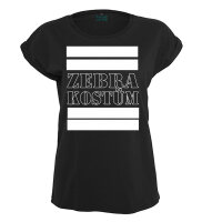 Zebra Kostüm Women Exended Shoulder T-Shirt Karneval...