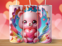 Valentinstag Pink Bear Holding Heart in 5 Motiven