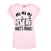 Mi Mi Mi - Halt´s Maul  Cat Edition Premium Frauen T-Shirt Extended Shoulder