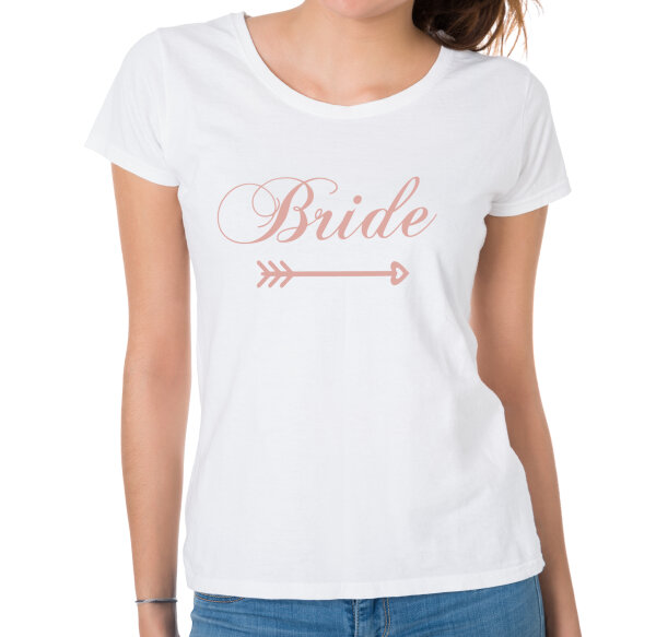 Bride-T-Shirt weiß